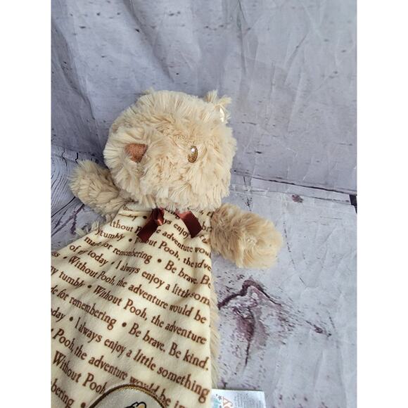 Disney Winnie The Pooh Story Lovey Plush Security Blanket Knotted Legs Flat 15" - Picture 5 of 9